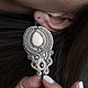 Заказать Новогодние серьги из сутажа с кристаллами. Annka Soutache Украшения из сутажа. Ярмарка Мастеров. . Серьги классические Фото №3
