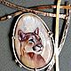 Pendant 'Puma'. Painting, silver, gilding, Pendant, Moscow,  Фото №1