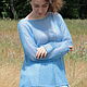 Mohair cobweb 'Sky-blue'. Shirts-nets. MsDeborahKnitter. Online shopping on My Livemaster.  Фото №2