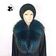 Luxurious blue fur detachable collar boa raccoon fur, Collars, Ekaterinburg,  Фото №1