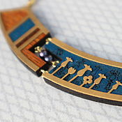 Украшения handmade. Livemaster - original item Necklace with flowers and river pearls, blue. Handmade.
