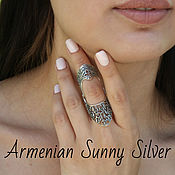 Украшения handmade. Livemaster - original item Double Ring Armenian Alphabet made of 925 Sterling silver SS0058. Handmade.