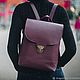 Backpack leather female 'Bordo' (Burgundy). Backpacks. DragonBags - Rucksack leather. My Livemaster. Фото №5