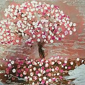 Картины и панно handmade. Livemaster - original item Painting with a flowering tree 