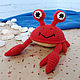 Mr. Crab Toy Crab Red Crab Sylvester. Stuffed Toys. Вязаные игрушки - Ольга (knitlandiya). My Livemaster. Фото №4