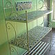 Wrought iron bookcase with mosaic ' Silver clouds'. Shelving. Marjana. Online shopping on My Livemaster.  Фото №2