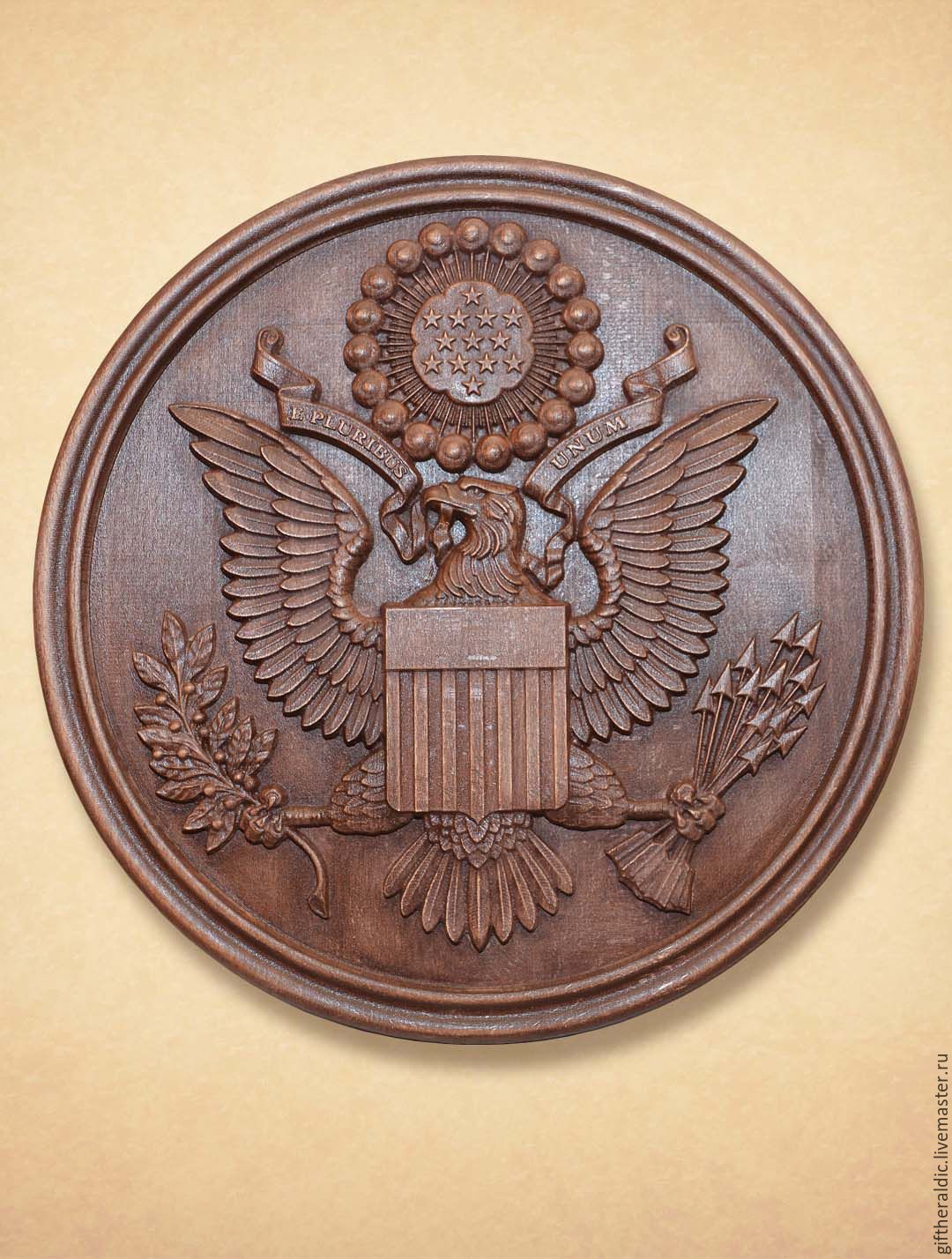 Герб сша фото. Монета great Seal of the United. Герб США. Большая печать. Деревянный герб США.