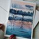Watercolor card "Misty morning", Cards, St. Petersburg,  Фото №1