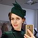 A mini beret in the style of Kate Middleton. Color Emerald. Hats1. Exclusive HATS. LANA ANISIMOVA.. Online shopping on My Livemaster.  Фото №2