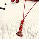ЯРКО КРАСНОЕ украшение из керамики. Колье. Jewelry JY. Интернет-магазин Ярмарка Мастеров.  Фото №2
