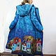 Order Felted coat 'Twilight in the city 2'. silk wool. Livemaster. . Coats Фото №3