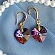 Heart earrings Swarovski. Earrings. Jewelry Elena. Online shopping on My Livemaster.  Фото №2