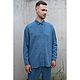 Рубашка унисекс из вареной крапивы Рами Ramie Draftsman Shirt Blue, Рубашки мужские, Нижний Новгород,  Фото №1