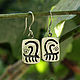 Earrings, ring and pendant Rock Carvings made of silver 925 RO0028. Jewelry Sets. Sunny Silver. My Livemaster. Фото №6