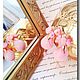 Серьги "Коралина" коралл, стекло ручной работы, Серьги классические, Оленегорск,  Фото №1