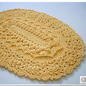 Для дома и интерьера handmade. Livemaster - original item Oval handmade carpet knitted from a delicate cord. Handmade.