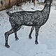 Скульптура косули из проволоки для сада и дачи. Статуэтка. Фигура. Скульптуры. Maacgallery. Ярмарка Мастеров.  Фото №5