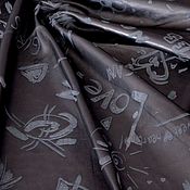 Материалы для творчества handmade. Livemaster - original item Genuine black leather Graffiti 0,55 mm. Handmade.