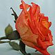 Роза из холодного фарфора (красная), Цветы, Сарапул,  Фото №1