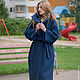 Order Coat with belt 'Blue coat'. Lana Kmekich (lanakmekich). Livemaster. . Coats Фото №3