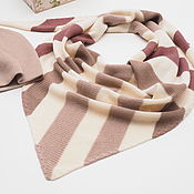 Аксессуары handmade. Livemaster - original item scarves: Knitted kerchief made of merino knitted shawl. Handmade.
