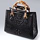 Сумка женская из натуральной кожи крокодила IMA0769B1. Классическая сумка. CrocShop товары из экзотической кожи. Ярмарка Мастеров.  Фото №6