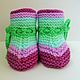 booties: Pinstripes. Babys bootees. fartovye-pinetki-eto-nashi-detki. Online shopping on My Livemaster.  Фото №2