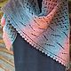 Dawn shawl asymmetric shawl Cape on the shoulders. Shawls. Bright Shawls by BorchankaZL. My Livemaster. Фото №4