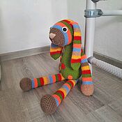 Куклы и игрушки handmade. Livemaster - original item Hare striped) Knitted toy. Handmade.