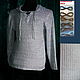 100%Linen Men's Open Track Hooded Shirt', Mens shirts, Kostroma,  Фото №1