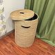 Бельевая корзина из джута с чехлом внутри. Хранение вещей. knopa.klepa.decor. Ярмарка Мастеров.  Фото №4
