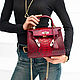 Заказать Сумка из питона по мотивам Hermes Kelly красная. PYTOSHASHOP. Ярмарка Мастеров. . Сумка через плечо Фото №3