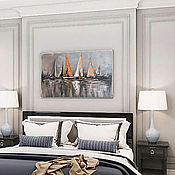 Картина с луговыми цветами в гостиную. Картина над диваном с цветами