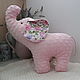 Order Pink elephant pillow toy, plush stuffed elephant. CozyGnomes. Livemaster. . Gift for newborn Фото №3