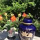 White lilies porcelain vase, cobalt, gilt, Germany. Vintage vases. Dutch West - Indian Company. Online shopping on My Livemaster.  Фото №2