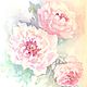 Order Watercolor miniatures. Large - flowered peonies. ArtShipilina. Livemaster. . Pictures Фото №3