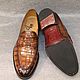 Order Men's loafers, crocodile leather, brown. SHOES&BAGS. Livemaster. . Loafers Фото №3