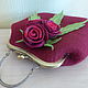 Classic bag: Felted burgundy bag with roses. Classic Bag. Larissa Permjakova. Online shopping on My Livemaster.  Фото №2