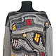 Suéter 'ventana Hundertwasser' opción 7. Mens sweaters. asmik (asmik). Ярмарка Мастеров.  Фото №4