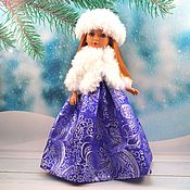 Куклы и игрушки handmade. Livemaster - original item Blue guipure lined dress. Handmade.