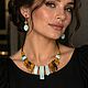Украшения с янтарем и амазонитом. Колье. Elena Moonlight Jewelry. Ярмарка Мастеров.  Фото №5