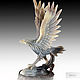 The eagle with Outstretched Wings of agate on a Wooden stand AK056, Figurines, Moscow,  Фото №1