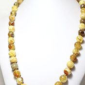 Работы для детей, handmade. Livemaster - original item Beads made of solid amber. Handmade.