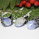 Mistletoe ring and earrings with blue agates in silver 925 IV0017. Jewelry Sets. Sunny Silver. My Livemaster. Фото №6