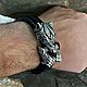 Bracelet made of leather ' Wolf». Braided bracelet. veseliy-viking. Online shopping on My Livemaster.  Фото №2
