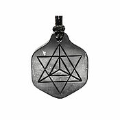 Сувениры и подарки handmade. Livemaster - original item Engraving on a shungite pendant 