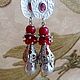 Earrings 'Arabesque' (Rubin, Mallorca pearls, silver). Earrings. Pani Kratova (panikratova). My Livemaster. Фото №5