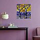 Абстрактная  картина:            : Два дерева у фиолетовых гор. Картины. Irina Guseva Art. Ярмарка Мастеров.  Фото №4