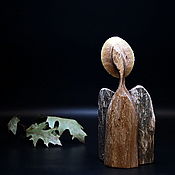 Русский стиль handmade. Livemaster - original item Figurine carved from wood: The angel of warmth.. Handmade.