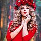 Венок из цветов,Веночек на голову с красными цветами, ободок с пионами, Ободки, Витебск,  Фото №1